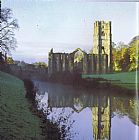 Abbey Canvas Paintings - Fountains Abbey